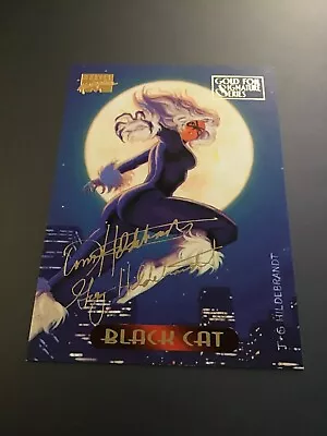 1994 Marvel Masterpieces #6 Black Cat Gold Foil Signature Series PWE Ship • $2.99