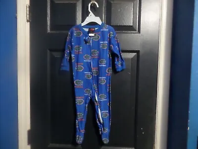 Florida Gators Genuine Stuff Baby Zip Up 18M Blue Pajama With Footie • $8.99