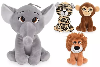 £5.99 • Buy 20cm Small Plush Soft Wild Animals Toy Elephant/ Tiger/ Monkey/Lion Cuddly Teddy