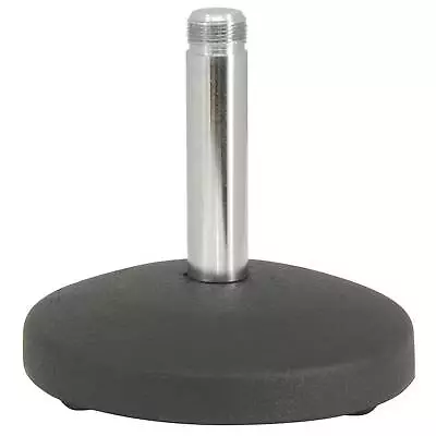 Straight Desktop Microphone Stand Metal & Chrome Finish Heavy-Duty Round Base • £12.89