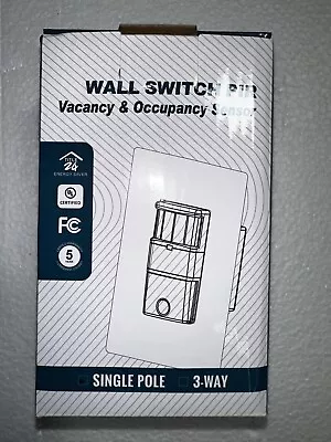 TOPELER Single Pole Motion Sensor Light Switch Neutral Wire Required In Wall • $11.99