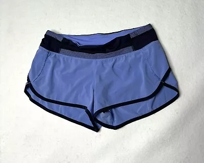 Lululemon Run Speed Shorts Cadet Blue Size 6 Lined Athletic 3” Inseam • $14.85
