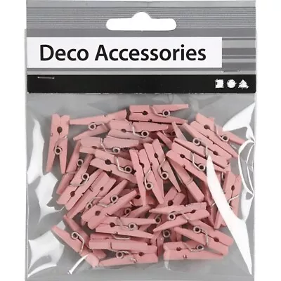 Mini Clothes Pegs / Clips Ideal Arts And Crafts - Various Colours • £3.99