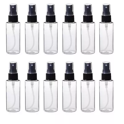 Lot Of 12 - 2 Ounce Refillable Empty Plastic Bottles W/Fine Mist Spray Nozzle • $10.99