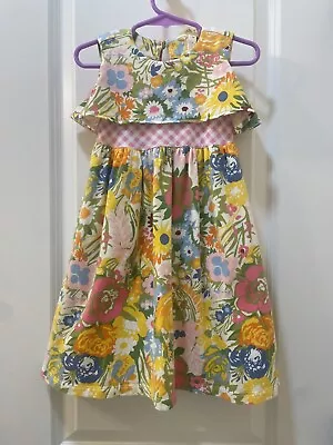 MATILDA JANE Girl’s Dress Floral Design Vibrant Yellow Pink Blue Sz 2 EUC • $14.99