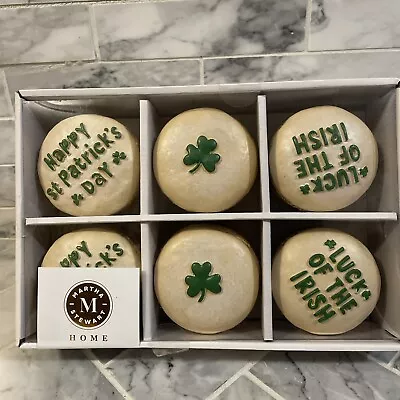 Martha Stewart St Patrick's Day Oversized Macarons Home Decor NEW!  Set Of 6 • $32