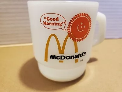 McDonald's  Good Morning  Vintage Coffee Mug Cup Anchor Hocking Fire King 3.5  • $7.50