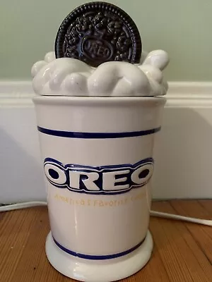 VINTAGE Original Nabisco OREO Cookie Ceramic Jar+Lid | America's Favorite Cookie • $10