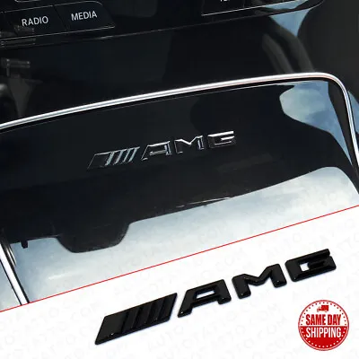 Gloss Black AMG Interior Multimedia Decal Sticker Badge Decoration Emblem Logo • $13.99