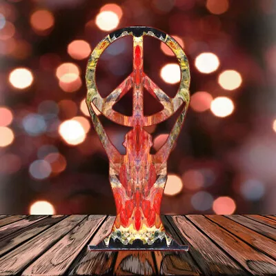 Metal Peace Sign Stand-up 14 X7  PH1090s • $49.95