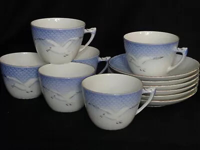 6 Sets Bing & Grondahl B&G Copenhagen Porcelain SEAGULL Cups And Saucers • $64.99
