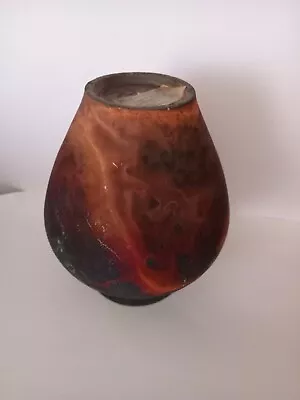 Contenporary Studio Pottery Raku Vase By Pat Armstrong High 15cm/6  • £35