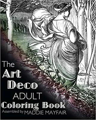 Premium The Art Deco Adult Coloring Book Colouring Books For Grown Ups Color Uk • £6.03