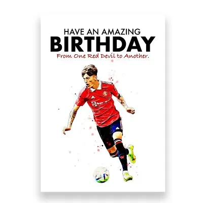 MANCHESTER UNITED BIRTHDAY CARD | Alejandro Garnacho Birthday Card • £3.95