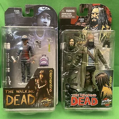 Walking Dead Skybound McFarlane LOT Jesus (Color/Clean Variant) & Clementine • $55