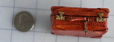 Dollhouse Miniatures Leather Suitcase Luggage Artisan Handmade SYLVIA ROUNTREE • $65