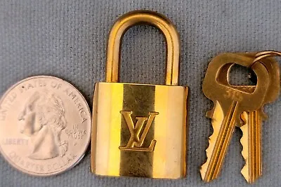 New In The Box Original Louis Vuitton Padlock & 2 Keys #315 Miniature Gold Lock • $69