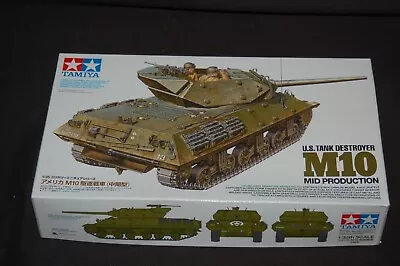 Tamiya 1/35 US Tank Destroyer M10 Mid Production 35350 Plastic Models Open Box • $39.99