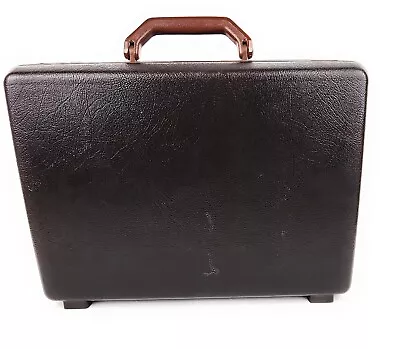 Vtg Samsonite Briefcase Brown Hard Side Slim MidCentury Attache MCM NO KEY 18  • $71.25