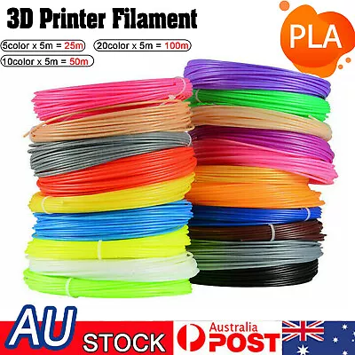 25-100M PLA 3D Pen Printer Filament Refills 1.75mm Printing Drawing Accessories • $26.99