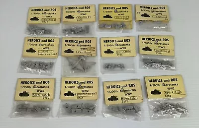 12 X Packs Ros-Heroics WW2 Micro Tanks 1/300th Scale Brand New In Packets • $89.95