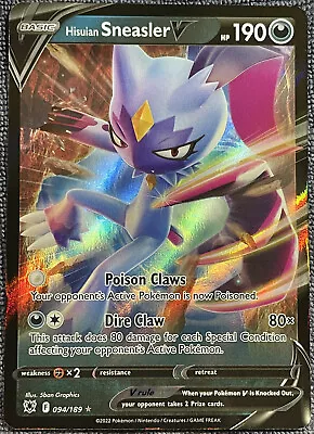 Pokemon TCG - Hisuian Sneasler V Ultra Rare Holo - 094/189 - Astral Radiance • $1.39