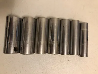 Challenger 7 PC 1/2  Drive SAE 12 PT Deep Sockets 9/19  To 1  • $30