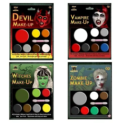 Halloween Face Paint Kits Zombie Witch Devil Vampire Fancy Dress Make Up Party  • £2.99