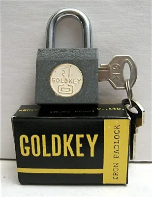 Old Gumball Vending Machine Goldkey Iron Padlock In Box Unused Old Store Stock • $11.99