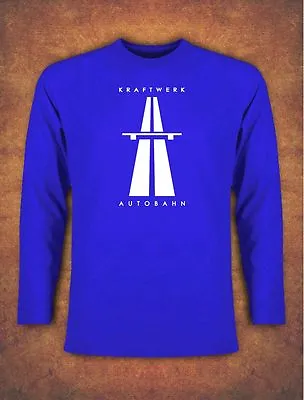 £12.99 • Buy  KRAFTWERK AUTOBAHN RETRO TECHNO T-shirt Long Sleeve Blue