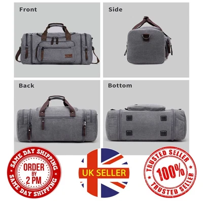 £28.99 • Buy GREY OVERNIGHT DUFFLE HOLDALL GYM WEEKEND BAG *NEW !! - UK Seller
