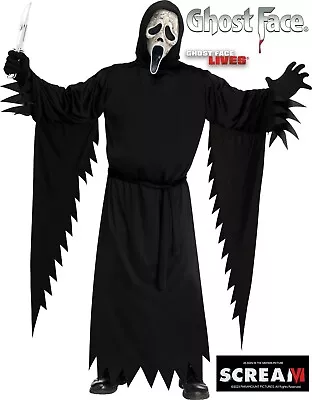 Scream Aged  Ghost Face Scary  Halloween Mens PLUS Size Costume • $35.90