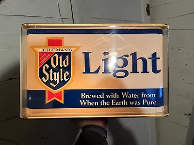 Vintage 1960's Heileman Old Style Light Lighted Beer Bar Sign • $110