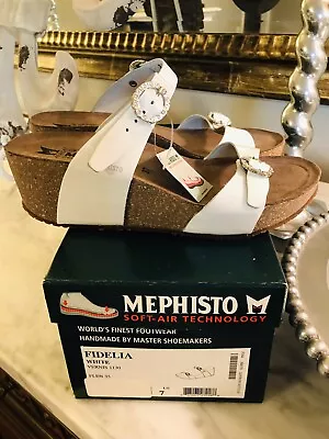 Mephisto Fidelia Size 37 White With Silver Buckle  • $175