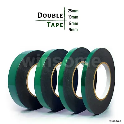 10m Double Sided Foam Sponge Tape Extra Strong Adhesive Roll Sticky Multipurpose • £3.88