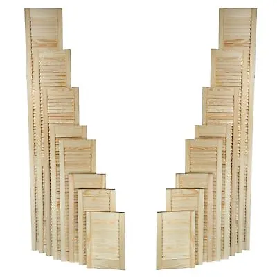 £22.99 • Buy Louvre Door Wood Door Open Natural Pine 21mm Wardrobe Kitchen Unit Doors