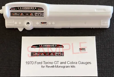 1970 FORD TORINO GT And COBRA GAUGE FACES—1/25 REVELL MONOGRAM Kits—PLEASE READ • $2.99
