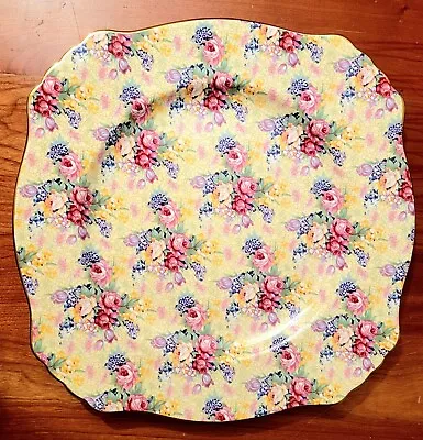 1995 Royal Winton Grimwades Yellow Chintz 6.25  Square Bread Plate(s) Excellent • $14.95