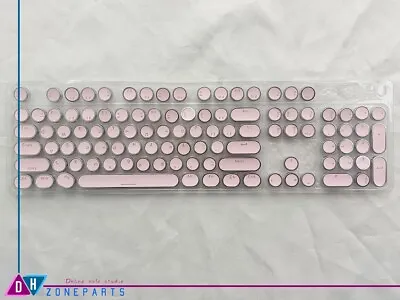 104 Mechanical Keyboard Round Keys Gaming Typewriter Keyboard Steampunk Pink • $22.50
