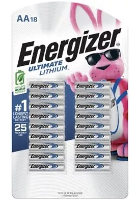 Energizer Ultimate Lithium AA Batteries 18 Pack Double A’s Double A • $34.99