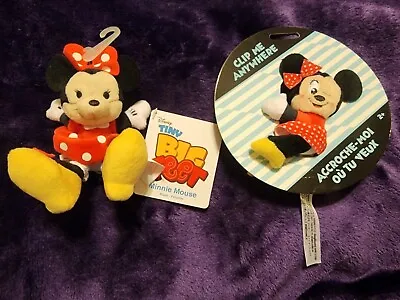 Disney Tiny Big Feet Minnie Micro Plush & Clip Me Anywhere Minnie Plush *NEW* • $16