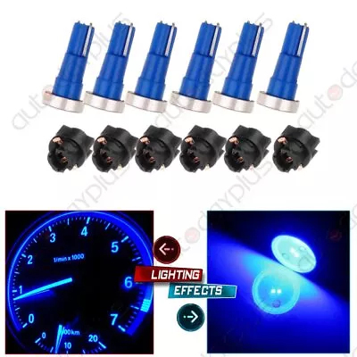 6Pcs T5 High Power Blue LED Twist Socket Dashboard Cluster Light Bulbs For Chevy • $15.68