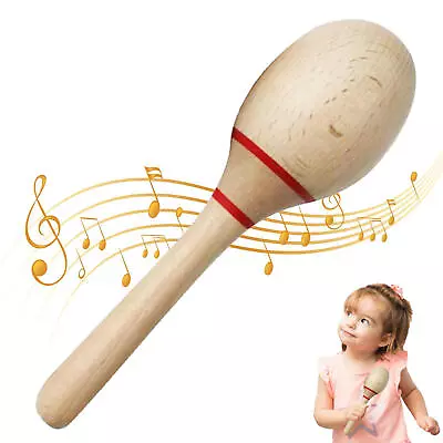 New Wooden Large Maracas Rumba Shakers Rattles Musical Toy For Kid Children 1pcs • $11.12