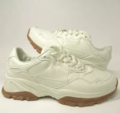 Womens Trainers UK Size 11 Ellesse Mavon Runner Shoes Off-White Gym Sneakers • £32.99