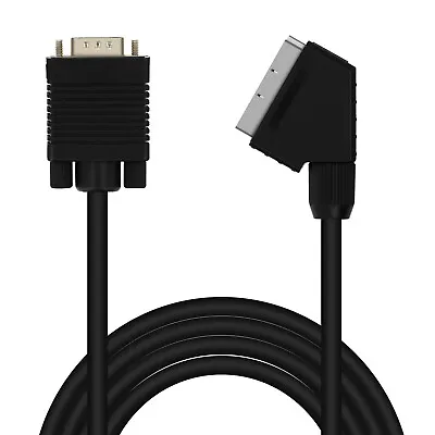 Scart Male To VGA Male Video Cable- 1.8m- LinQ Black • $15.89