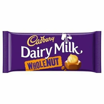 Cadbury Dairy Milk Wholenut Chocolate 180g Bar Great Treat Share Gift • £5.79