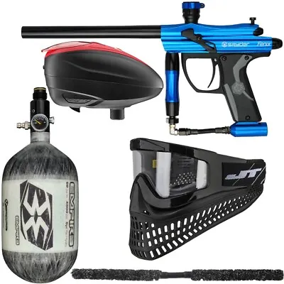 Kingman Spyder Fenix Ultimate Paintball Gun Kit  Black/Red / 68ci / Blue • $517.79