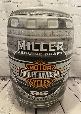Harley Davidson Motorcycles Miller Genuine Draft Beer Inflatable Keg • $49.97