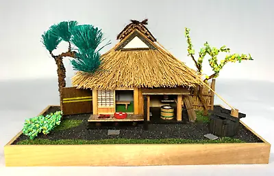 Miniature Japanese Tea House Diorama Mingei Garden Hand Made Vintage 1970's NIB • $124.95