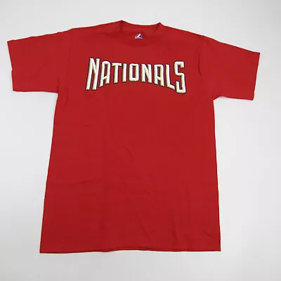 Washington Nationals Majestic Short Sleeve Shirt Men's Red New • $25.49